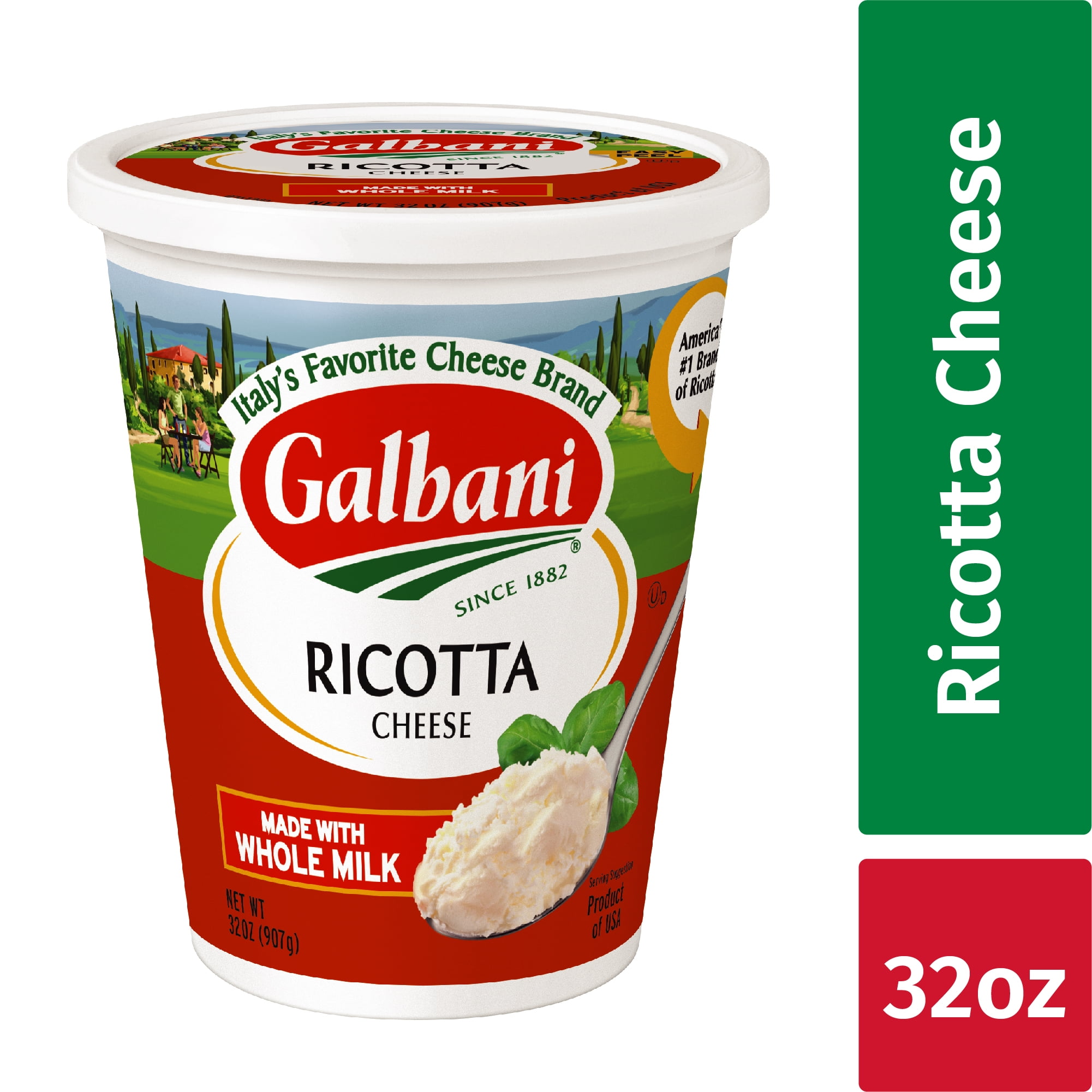Galbani Deli Style Whole Milk Ricotta Cheese, 2 lb ...