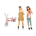 thumbnail image 2 of Figuras de dioramas Resina 1:64 figura chica Selfie miniatura bicicleta muñeca pintada a mano para escritorio ornamento arquitectura modelo DIY proyectos Dioramas 2,8 cm multicolor, 2 of 8