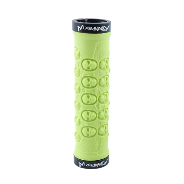 Puños de bicicleta de goma no blanda para bicicleta de montaña, bicicleta de carretera, bicicleta plegable y Calavera Verde