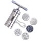 thumbnail image 1 of Advancent Prensa Manual con agarre ergonómico para Pasta, duradera, resistente al óxido, fácil operación, utensilios de cocina, herramientas para hacer Cocina y Comedor Plata 5 cabezas de molde Advancent HA024119-01, 1 of 6