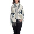 thumbnail image 4 of Foulard à Franges pour Femmes, Motif Abstrait Triangle, Châle Long, Léger et Chaud, 4 of 6