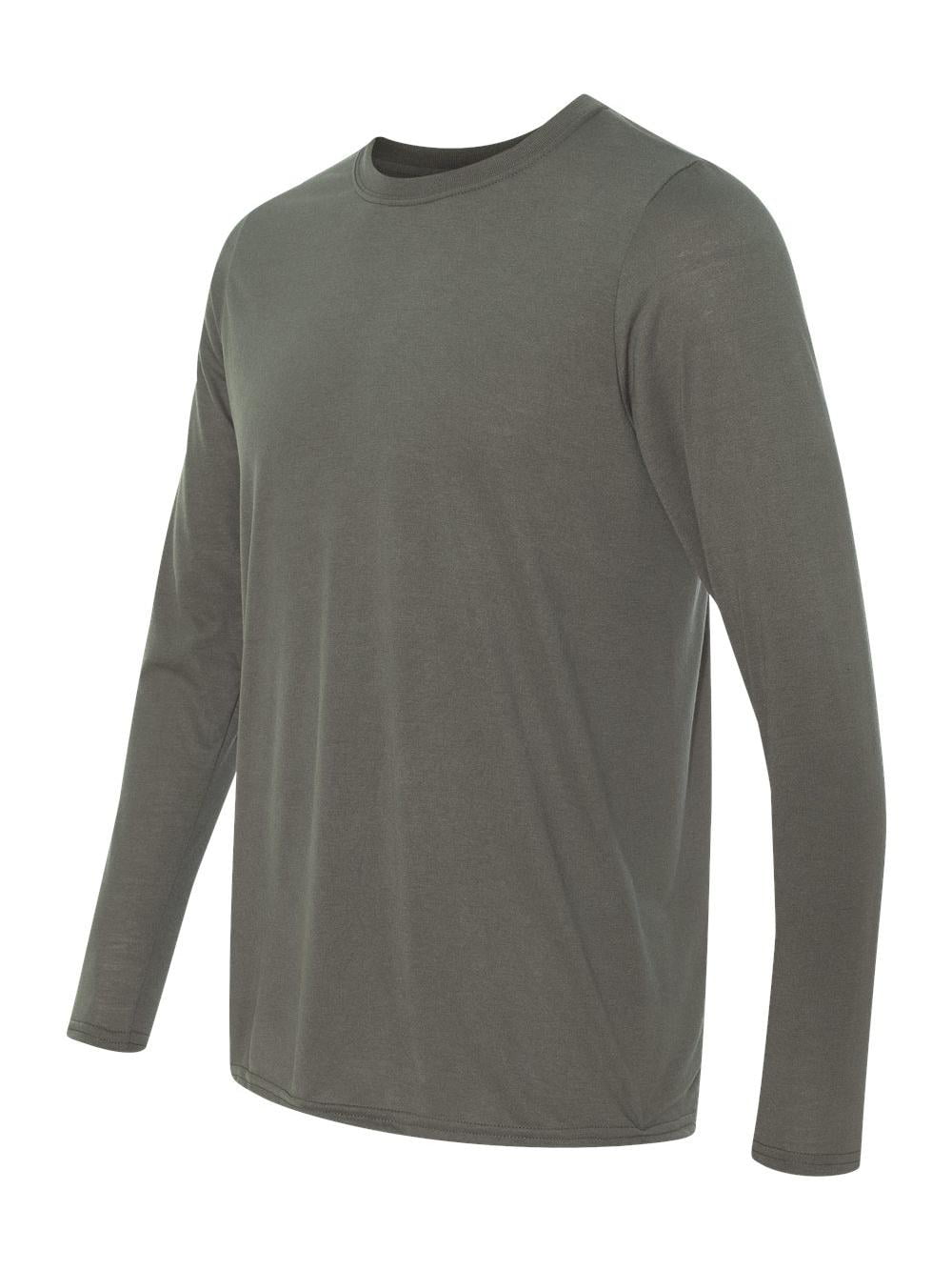 Gildan - Performance Long Sleeve T-Shirt - 42400 - Charcoal - Size: S ...
