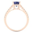 thumbnail image 4 of Clara Pucci 14K Rose Gold 2.21ct Tanzanite Solitaire with Accents Ring, 4 of 7