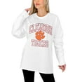 thumbnail image 2 of Women's Gameday Couture White Clemson Tigers Mind Games Oversized Long Sleeve T-Shirt, 2 of 5