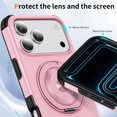thumbnail image 6 of For iPhone 18 Pro Phone Case Magnetic 360° Rotating Holder Drop Protector Cover,Pink ,For iPhone 18 Pro, 6 of 8
