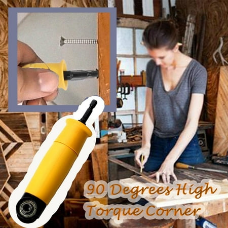 

Cuhas 90 Degrees High Torque Corner Device 1/4 inch Hex Shaft Screwdriver Power Drill