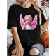 thumbnail image 1 of Valentine's Day Cupid & Heart Print T-Shirt - 100% Cotton, Comfortable Crew Neck, Short Sleeve CasuaCamisetas para mujer, lindas camisetas con estampado gráfico, de manga corta, estilo casual, para ve, 1 of 7