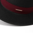 thumbnail image 5 of TFEOQRY Women's British Flat Top Straw Hat Wide Brim UV Sun Protection Breathable Foldable Sun Cap, 5 of 5