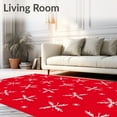 thumbnail image 2 of ODIKA 5'x7' Machine Washable Non-Slip Area Rug, Charming Yuletide Semicircle Doorway Greeting Hearth Protection High Traffic Rug with Pad, Red, 608727, 2 of 8