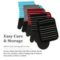 thumbnail image 7 of Cuisinart Neoprene Oven Mitts and Potholder Set -Heat Resistant Oven Gloves to Protect Hands and Surfaces with Non-Slip Grip, Hanging Loop-Ideal for Handling Hot Cookware Items, Twill Stripe Jet Black, 7 of 7