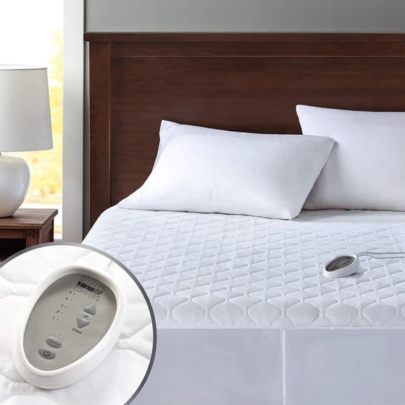 Protector de colchón con calefacción Degrees of Comfort Twin XL, color blanco