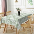 thumbnail image 2 of Aofoto Floral Tablecloth 60x120 Inches Rectangle Flower Spring Table Cloth Stain Resistance Restaurant, Picnic, Indoor and Outdoor Decoration Dining Green, 2 of 6