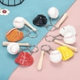 thumbnail image 3 of Uxcell Baseball Keychain, 2 Pcs Softball Gloves Baseball Bats Key Chain Sports Novelty Pendant for Backpacks, Black, 3 of 7