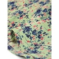 thumbnail image 6 of INSPIRE CHIC Women's Floral Print Rufle Button Up Puff Short Sleeves Blouse Top L Green, 6 of 6