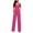 Hot Pink, variant on Jumpsuits for Women Fashion Bib Pants Overalls Baggy Rompers Women's Loose Chest Hair Wrapped Wool Collar Belt Fitted Dress Pants Jumpsuit Overalls Women