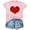 Pink, variant on MAIHAN Women's T Shirts Valentines Shirts for Women Cute Love Heart Shirt Valentine T Shirt Red Short Sleeve Casual Hearts Tops(Pink,L)