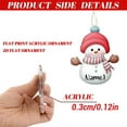 thumbnail image 7 of LingVibe Set of 7 Acrylic Snowman Christmas Tree Ornaments with Personalized Design, 2D Flat for Home Holiday Decorations, 7 of 7