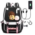 thumbnail image 3 of Cinta de carga USB periférica de juego Roblox para hombres y mujeres, bolso de hombro para estudiantes de escuela secundaria, gran capacidad, nuevo, 3 of 4