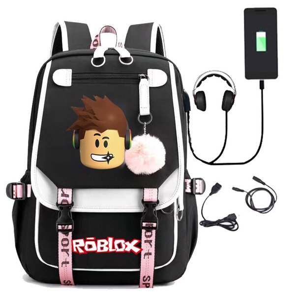 Cinta de carga USB periférica de juego Roblox para hombres y mujeres, bolso de hombro para estudiantes de escuela secundaria, gran capacidad, nuevo