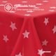 thumbnail image 3 of Deconovo Mantel con estampado de estrellas grandes, rojo, 137 cm de ancho x 183 cm de largo, decorativo, Oxford, resistente a las arrugas, para comedor., 3 of 7