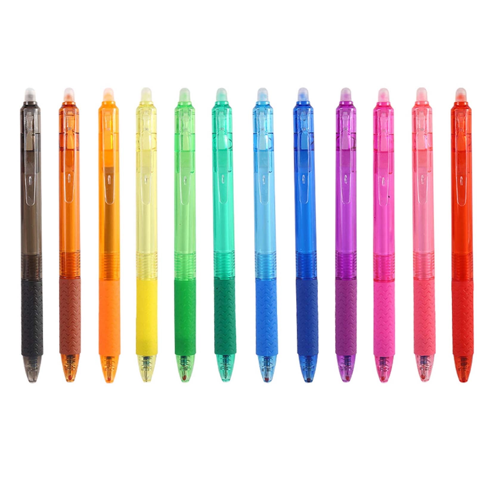 Erasable Pens 12pcs Multi-color Push Pens Stationery Painting Supplies 10ml Erasable Gel Pens