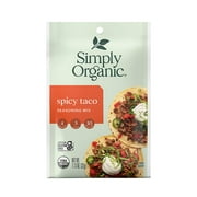 Simply Organic Spicy Taco Seasoning, Certified Organic, Gluten-Free | 1.13 oz | Pack of 12