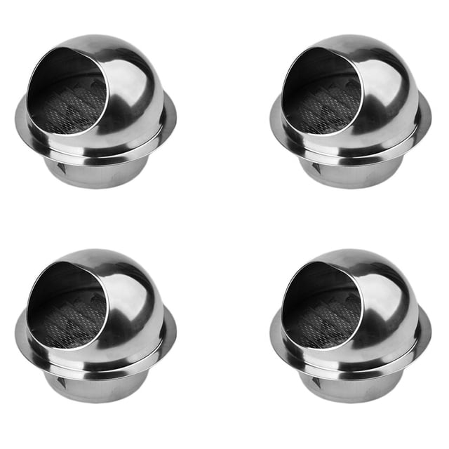 4X 304 Stainless Steel Round Grille Ventilation Cover Wall Vent Outlet 4 Inch