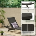thumbnail image 4 of Chaise Longue de Patio, Chaise Longue Pliante Extérieure en Fer, Chaise Longue en Rotin PE Tout Temps Inclinable Réglable pour l'Extérieur, Chaise Longue Portable pour Plage Pelouse Piscine-Marron, 4 of 5