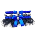 thumbnail image 2 of HNMKIU Elegant Bridal Lace Garter Belt with Elastic Thigh Band for Wedding Day Accessories Dark Blue,One Size, 2 of 3