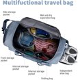 thumbnail image 5 of Bolsa de viaje plegable de 35 l, bolsa de equipaje grande para fin de semana, bolsa de viaje, bolsa de vacaciones, bolsa deportiva impermeable para hombres y mujeres, color rosa, 5 of 5