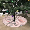 thumbnail image 2 of FMSHPON Paris from The Romantic Elements Xmas Christmas Tree Skirt Stand Mat for Holiday Party Decoration Indoor Outdoor 48 inches, 2 of 3