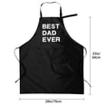 thumbnail image 3 of BBQ Funny Apron for Men - Best Dad Ever - Chef Bib Apron with 2 Pockets, Adjustable Neck Strap and 40" Long Ties - Best for Kitchen Cooking, Grilling, Baking, Gardening - Black, 3 of 7