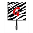 thumbnail image 1 of Carolines Treasures CJ1024-GSH4 Letter G Initial Monogram - Zebra Red Leash Holder Or Key Hook, 1 of 2