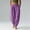 Purple women's harem pants a1, variant on Cagogo Women's Harem Pants Elastic Waist Flowy Solid Boho Lounge Long Pants Party Travel Casual, Gold S