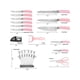 thumbnail image 3 of Kitchen Knives Set, High Carbon Stainless Steel Knife Set 15 PCS, Super Sharp Cutlery Knife Set with Clear Acrylic Stand, Sharpener Knife Block Set, P, 3 of 5
