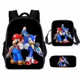 thumbnail image 1 of New cartoon SuperMario school bag three-piece set for primary and secondary school students, 1 of 1