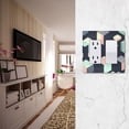 thumbnail image 5 of Yayeee Rocker Switch Wall Plate 2-Gang 4.7"x4.6" Home Decorative Outlet Cover, Black Cubes, 5 of 6