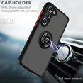 thumbnail image 4 of Dteck Case for Samsung Galaxy A14 5G,Shockproof Rubber Magnetic Ring Holder Kickstand Slim Back Cover for Galaxy A14 5G,Black+Red, 4 of 8