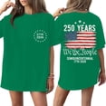 thumbnail image 2 of We the People 250th Anniversary USA Printed Womens Shirts, 1776-2026 250 Years Short Sleeves CrewNeck Graphic Tees for Womens, Womens Tops for 4th of July Independent Day Summer Green XL, 2 of 6