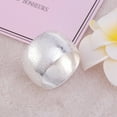 thumbnail image 4 of 6 Pcs Decorative Napkin Ring Handmade Round Shape Metal Napkin Holder Wedding Party Dinner Table Decor (Silver), 4 of 8