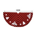thumbnail image 6 of Christmas Tree Skirt 48 Inch Snowflake Red and Black Buffalo Check Plaid Xmas Tree Skirts Mat for New Year Holiday Christmas Party Decorations, 6 of 8