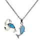 thumbnail image 3 of Conjunto de Joyas Yinane Colgante de Delfines Collar largo colgante, 3 of 8
