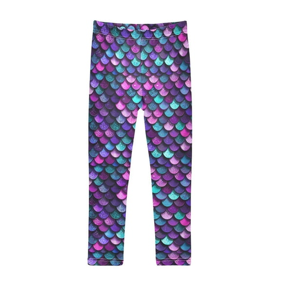 joogoo Girls' Leggings Glitter Scales Yoga Pants 6T