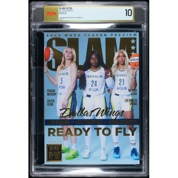 Paige Bueckers Dallas Wings Slam #256 Gold Metal Graded Magazine /94 PSA 10