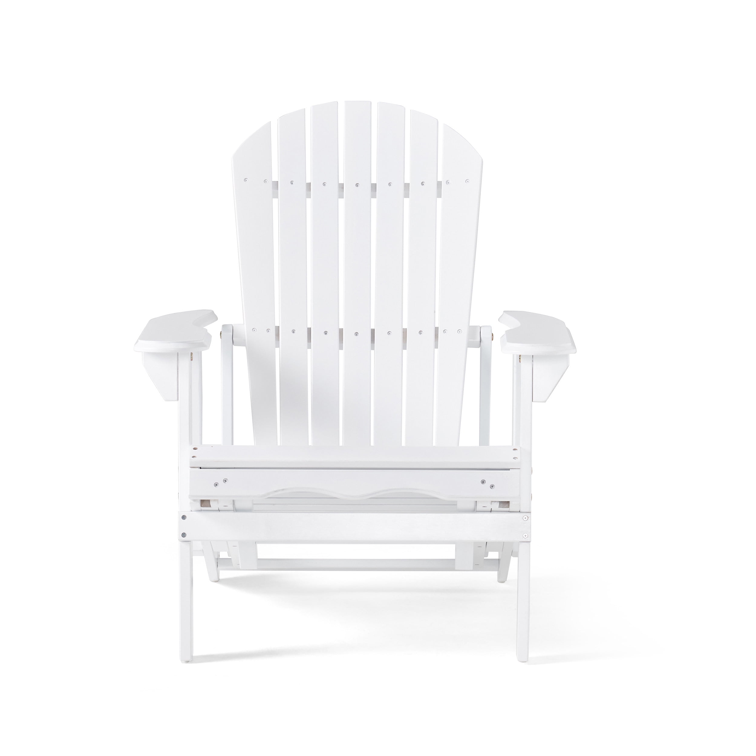 Munoz Reclining Wood Adirondack Chair with Footrest, White