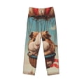 thumbnail image 2 of Vsdgher Hot Air Balloon Guinea Pig Print Mens Pajama Pants Sleep & Lounge Pants, PJ Bottoms With elastic waistb and Pockets, 2 of 5