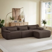 L Sofa, Cloud Boneless Couches for Living Room, Modern Modular Sectional Sofa, Oversized