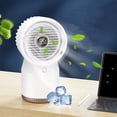 thumbnail image 1 of Fan Lighting Ceiling Cooling Fan Portable Fan Water Fan Built-in Battery +USB Power Supply Fan Spray Humidifying LED Digital Display Night For Office Household Outdoor, 1 of 7