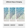 thumbnail image 4 of Blue Ocean Swag Valances for Windows, Underwater Sea Waves Water Ripple Seascape Rod Pocket Sheer Valances for Small Windows, Swag Toppers Light Filtering for Kitchen Living Room 2 Panels 28''x36'', 4 of 6
