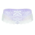 thumbnail image 2 of Pounoo New Underpants for Men Mens Lace Briefs Open Butt Low G-String Thong Underwear Panties Soft Satiny Swim Briefs for Men Men's New Arrivals Underpants Purple, 2 of 5